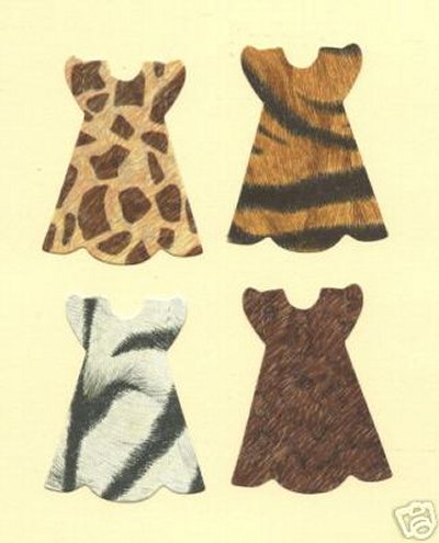 Doll Dresses (animal print) x 8